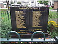 Granite memorial to the Moorgate Tube Station Crash victims