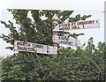 Old Direction Sign - Signpost by Slough Lane, north of Stoke St Gregory