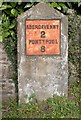 Old Milestone by the A4042, Llanellen