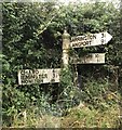 ST3416 : Old Direction Sign - Signpost by Cad Road, Cad Green, Ilton by Milestone Society