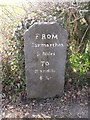 Old Milestone by the B4300, Llanarthne, opposite the church