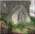 A former bridge parapet stone from the River Blackwater bridge, Landford