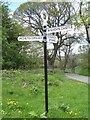 SO3290 : Old Direction Sign - Signpost by the B4385 junction with Heblands Bank by Milestone Society