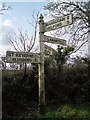 Old Direction Sign - Signpost west of Tregowris, St Keverne Parish