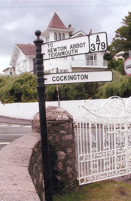 Old Direction Sign - Signpost by the A3022, Torbay Road, Livermead
