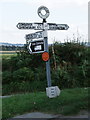 SJ4804 : Old Direction Sign - Signpost, north of Great Ryton by Milestone Society