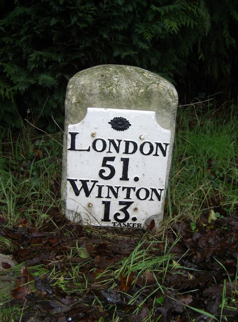 Old Milestone by the A31, Winchester Road, Four Marks
