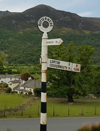 Old Direction Sign - Signpost by the B5289, Buttermere