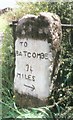 Old Milestone, Cockpit Lane, North of Batcombe