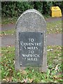 Old Milestone by Gibbet Hill Road, Kenilworth Road Junction, Coventry Parish