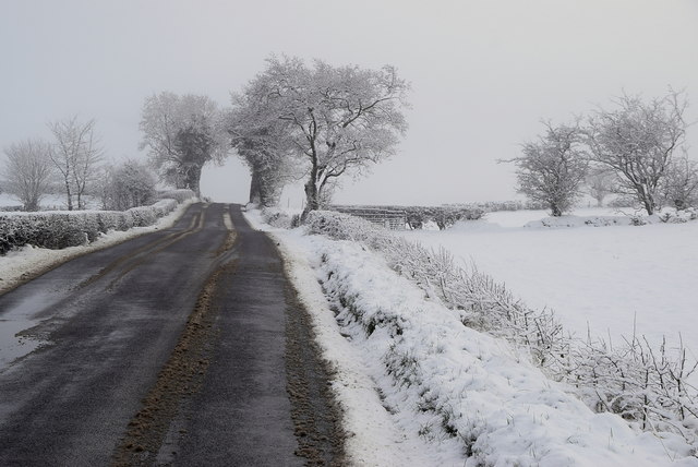 Wintry along Loughmacrory Road © Kenneth Allen :: Geograph Ireland