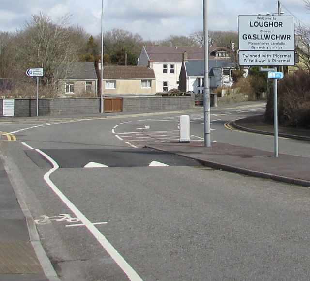 Loughor boundary sign
