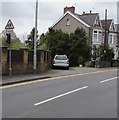 Warning sign - Patrol, Main Road, Cadoxton, Neath