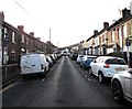 On-street parking in Bradford Street, Caerphilly