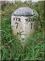 Old Milestone by the B7024, Slateford, Maybole Parish