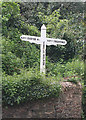 SX8798 : Old Direction Sign - Signpost by the A377, Newton St Cyres Parish by Alan Rosevear