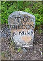 Old Milestone by the A470, Coed Ty-mawr, Glyn Tarrell Parish