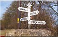 Old Direction Sign - Signpost by Fosse Road, Withybrook, Stoke St Michael Parish