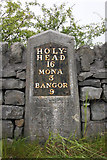  : Old Milestone by the A5, Holyhead Road, Llanfihangel Ysgeifiog Parish by Milestone Society