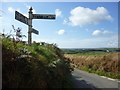 Old Direction Sign - Signpost  by Higher Manhay, Wendron Parish