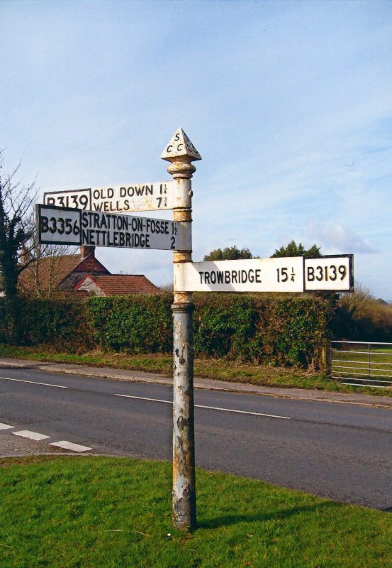 Old Direction Sign - Signpost by the... © Milestone Society cc-by-sa/2. ...