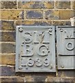 TQ3582 : Old Boundary Marker on chapel by Key Close, Bethnal Green Parish by Milestone Society