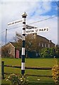 ST7753 : Old Direction Sign - Signpost north of Laverton, Lullington Parish by Milestone Society