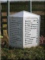 Old Milepost by the B946, Kilmany Road, Forganby Parish