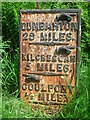 Old Milepost by the B833, Shore Road, Coulport, Rosneath Parish