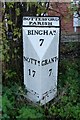 Old Milepost by the former A52, Grantham Road, Bottesford