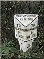 Old Milepost by the A480, Norton Canon Parish