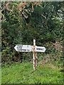 Old Direction Sign - Signpost by Ham Lane, Mount Hunger, Trent Parish