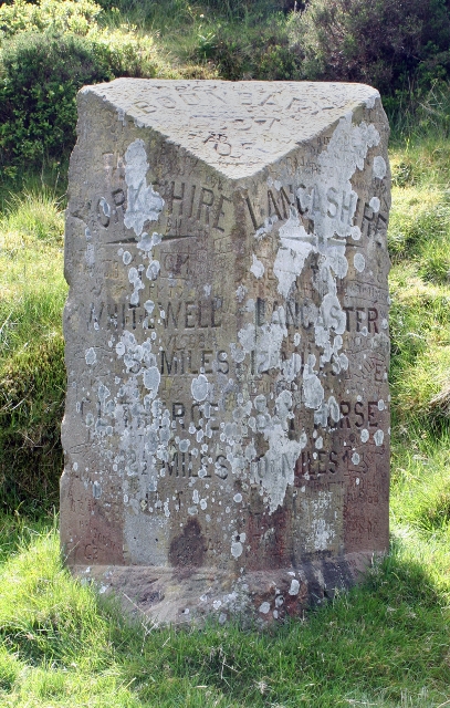 Old Milestone by the Trough of Bowland, Yorkshire/Lancashire boundary