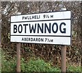 Old Village Signpost by the B4413, Botwnnog Parish