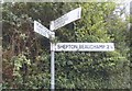 Old Direction Sign - Signpost by Gawbridge Bow, Kingsbury Episcopi Parish