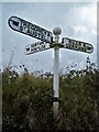 Old Direction Sign - Signpost in Tippetts Shop, Veryan Parish