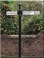 Old Direction Sign - Signpost by the B4373, Avenue Road, Broseley Parish