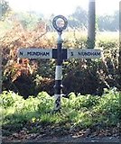 SU8701 : Old Direction Sign - Signpost BY Fisher Lane, North Mundham by Milestone Society