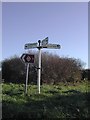 Old Direction Sign - Signpost near Vose, St Ewe Parish