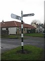 Old Direction Sign - Signpost in Shadforth, Durham