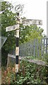 Old Direction Sign - Signpost by Overton Road, Shipton