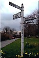 SX1073 : Old Direction Sign - Signpost by Blisland village green by Milestone Society