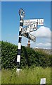 NY5174 : Old Direction Sign - Signpost by the B6318, Roadhead by Milestone Society