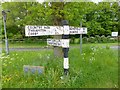 Old Direction Sign - Signpost in Brigstock