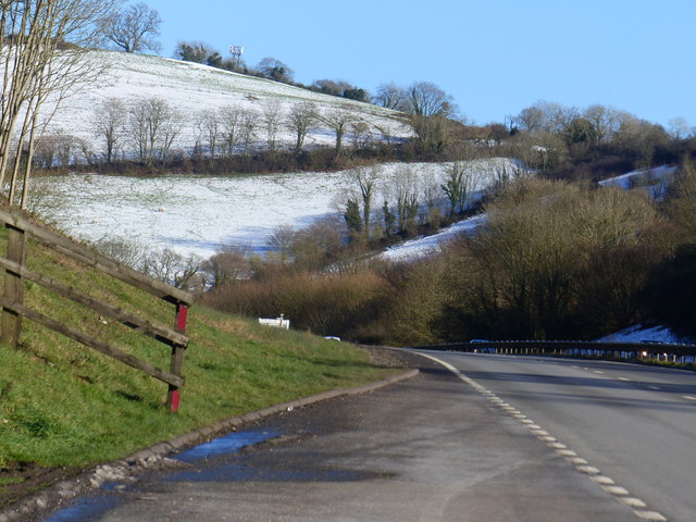 Lay-by exit on the A38 near Bickington