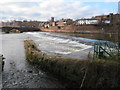 SJ4065 : Chester weir and salmon steps by John S Turner