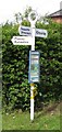 SJ3521 : Old Direction Sign - Signpost by Knockin Heath, Kinnerley by Milestone Society