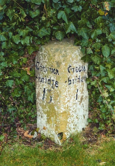 Old Milestone by the A66, Thorpe Grange Farm, Wycliffe with Thorpe