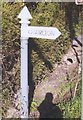 ST2727 : Old Direction Sign - Signpost by Creech Heathfield Road by Milestone Society