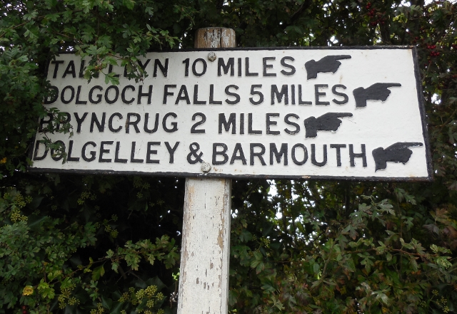 Old Direction sign - Signpost by the A493, in the parish of Tywyn